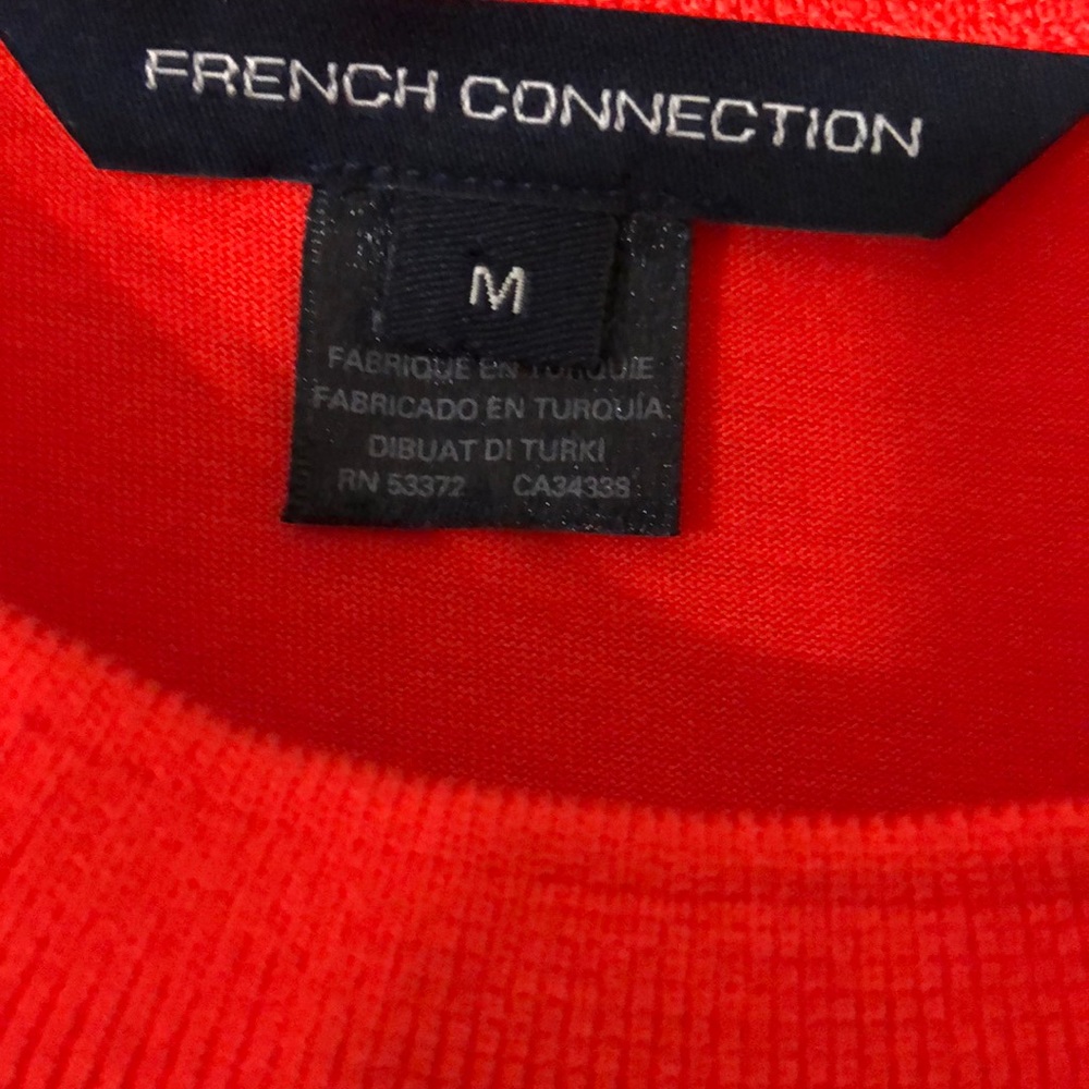 EUC- French connection top sz Med orange - Picture 5 of 8